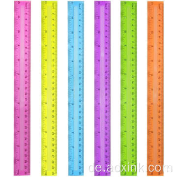 Transparente Herrscher Straight Kids Student Fashion Plastik 30 cm Herrscher für die Schule